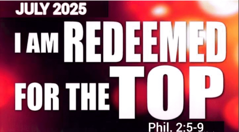 I AM REDEEMED FOR THE TOP