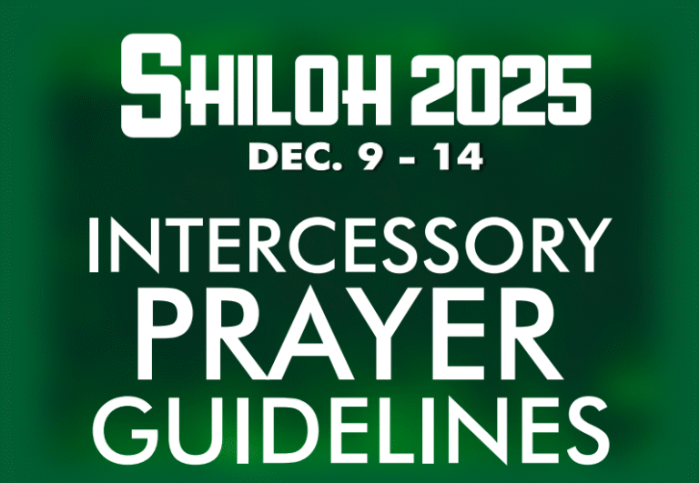 SHILOH 2025 INTERCESSORY PRAYER GUIDELINES